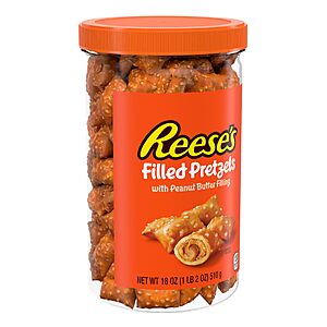 Reese's Filled Pretzels Peanut Butter Nuggets Jar, 18 oz x 2~$10.30 After Multibuy & S&S @ Amazon