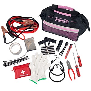 55-Piece Stalwart Emergency Roadside Kit w/ Travel Bag (Pink) $16.18 + Free Shipping w/ Walmart+ or on $35+