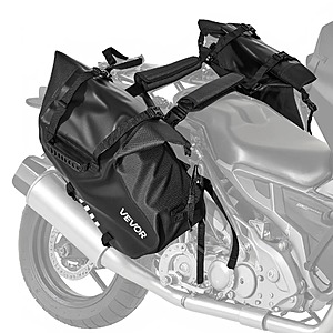 VEVOR 28L Motorcycle Saddlebags Waterproof Side Bags with Bottom Strap $53.06 + Free Shipping