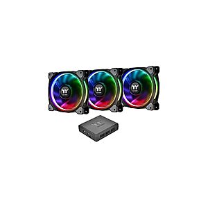 3-Pack Thermaltake Riing Plus 12 RGB Case Cooling Fans (Black) $24.99 + Free Shipping w/ Prime or $6 Fee per Order