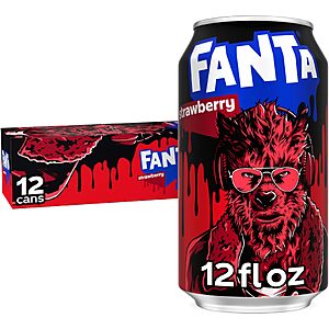 $19.07 S&S/Multibuy or LESS  5 packs (60 cans) of FANTA Halloween Soda 12ct 12oz (Strawberry Werewolf)  $19.07