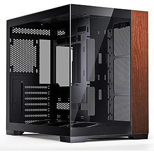 Asiahorse Scutum ATX Mid-Tower PC Case w/ 270° Tempered Glass & Ash Wood Trim (Black) $87.91 + Free Shipping