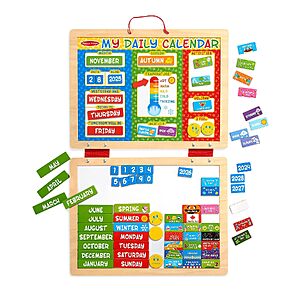 Melissa & Doug My First Daily Magnetic Calendar Wooden Play Set $13.49 + Free Shipping w/ Prime or on $35+