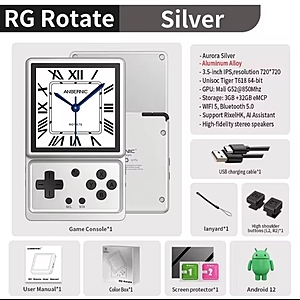 Anbernic RG Rotate Aurora Silver Metal $90.83 w/ Coupon (AliExpress)