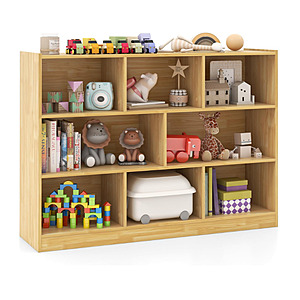 Prime Members: 48" HONEY JOY 3-Tier 8-Section Kids Wooden Toy Storage Organizer $79.47 + Free Shipping