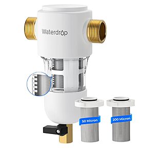 Waterdrop PF01 Spin Down Sediment Filter, 50/200 Micron $32.99