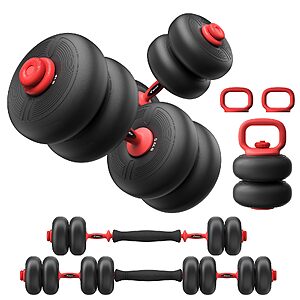 MERACH 5 in 1 Adjustable Dumbbells, 8–45 LBS Free Weight Set $59.99