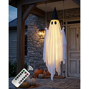5' CYSKXYI Halloween LED Spooky Swinging Ghost w/ Remote $17.99 + Free Shipping w/ Prime or on $35+