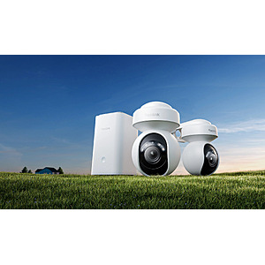 ReoLink Home Hub with 2x E1 Outdoor Pro 4K UHD Wi-Fi 6 PTZ Security System for 360° Coverage $320