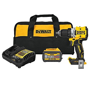 DEWALT 20V MAX XR Lithium-Ion Brushless Cordless 1/2 in. Drill/Driver Kit with 6.0 Ah FLEXVOLT Battery, Charger and Kitbag, $199, FS, Home Depotr