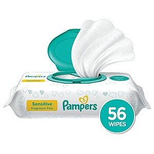 56-Count Pampers Sensitive Baby Wipes $1.75 + Free Shipping w/ Prime or $6 Fee per Order