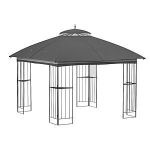 Style Selections 10-ft x 10-ft Soft Top Roof Steel Gazebo one_size | TPGAZ9126B $189