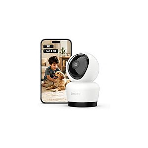2-Pack Swann 3K 5MP Indoor Pan-Tilt WiFi Security Camera w/ Night Vision & Two-Way Audio $34.99 ($17.50 Ea) + Free Shipping w/ Prime or $6 Fee per Order