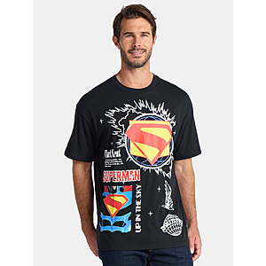 Superman Men's Panels Graphic Tee $5.71 + Free Shipping w/ Walmart+ or on $35+