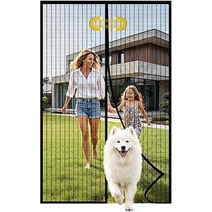 38" x 83" Magnetic Screen Door w/ 36 Magnets & Weighted Bottom (Black) $7.79 + Free Shipping w/ Prime or on $35+