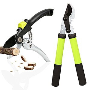 2-Piece Pruning Loppers & Pruners Set w/ Gear Action $9.98 + Free Shipping w/ Prime or on $35+