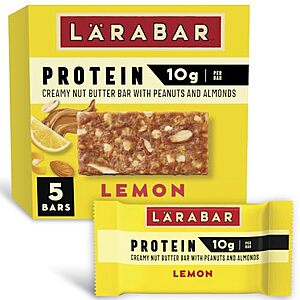 [SnS] $3.05* | 5-Ct 1.59-Oz Larabar Peanut & Almond Protein Bars (Lemon) at Amazon
