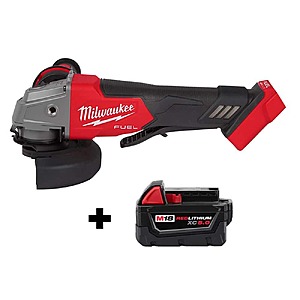 Milwaukee M18 FUEL 18V Lithium-Ion Brushless Cordless 4-1/2 in./5 in. Grinder with Paddle Switch with (1) 5.0 Ah Battery $199