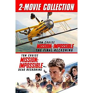 Mission: Impossible: Dead Reckoning (2023) + Mission: Impossible: The Final Reckoning (2025) (4K UHD Digital Films) $9.98 via AppleTV