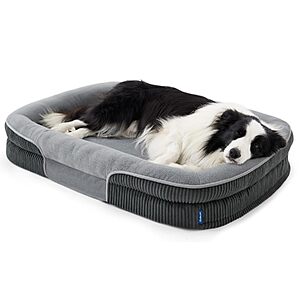 Prime Members: 42" Bedsure XL Orthopedic Oval Bolster Dog Bed (Charcoal) $26.39 + Free Shipping