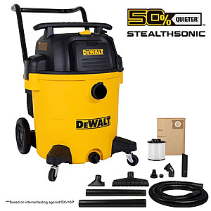 $149: DEWALT Stealthsonic Quiet 16-Gallon 6.5 HP Corded Wet/Dry Shop Vacuum with Accessories(DXV16P-QT) at Lowe's