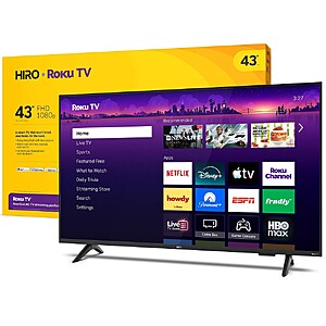 $100 Target 10/4-10/10 Hiro 43" Roku 1080p TV