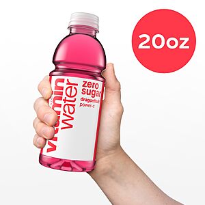 $18.85 S&S, Q, $10 off: 24 ct (2 x 12)Vitaminwater Zero Power-c, Dragonfruit Flavored, Electrolyte Enhanced Bottled Water with Vitamin b5, b6, b12, 20 Fl Oz