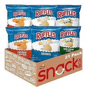 [SnS, AC] $9.75 | 21-Pack 1-Oz Ruffles Potato Chips at Amazon
