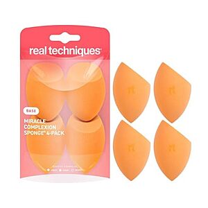 [SnS] $8.54 | Real Techniques Miracle Complexion Sponge, 4 Pack, Makeup Blending Sponges at Amazon