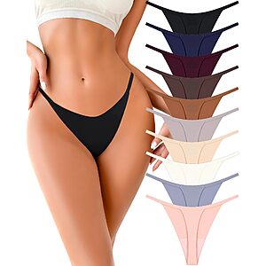 10 Pack Seamless G-string Thongs for Women Underwear No Show Thong Panties $9.99