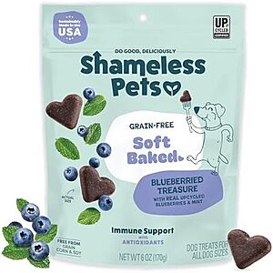 [SnS, AC] $2.36* | 6-Oz Shameless Pets Soft-Baked Dog Treats (Blueberried Treasure) at Amazon