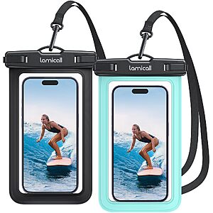 Lamicall 2Packs Waterproof Pouches $4.5