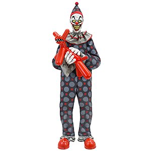 Haunted Living 6 ft+ Halloween animatronics, clown or reaper bang singers, $199, FS, Lowe's
