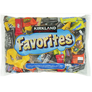 Costco Members In Store only $23.99 for 90 oz. Kirkland Signature Favorites Halloween Candy