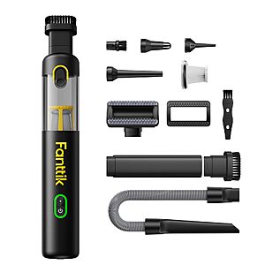 [Prime]Fanttik Slim V8 APEX Cordless Car Vacuum & Air Duster, 4-in-1 Portable Mini Vacuum with 19000pa Suction $65.99