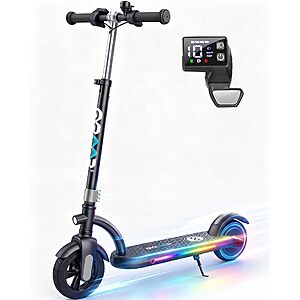 Gyroor H40 Kids Electric Scooter 180W 10MPH LED Lights Ages 6-12 Silvery $90