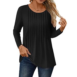 Amazon – NORACORA Women's Long-Sleeve Pleated Tunic - $6.87–$7.96 w/ Code