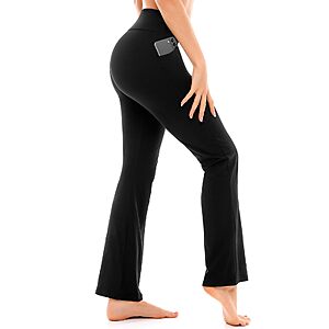 Amazon – Walifrey Women's Flare Leggings w/ Pockets - $4.99–$6.49 w/ Code