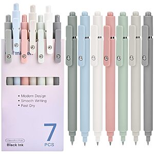 Amazon – Donse 7-Pc 0.5mm Black Ink Gel Pens - $2.99 w/ Code