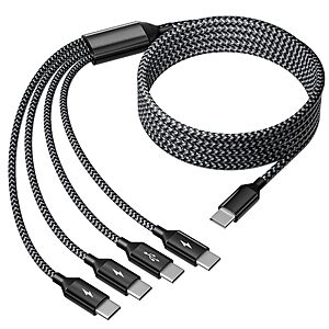 Amazon – MPATIBY 5' 4-in-1 USB-C Multi Charging Cable - $4.49–$4.99 w/ Code