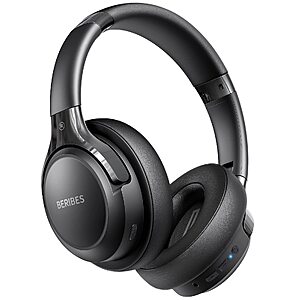 BERIBES Bluetooth Headphones Over Ear Wireless HiFi Stereo Headsets 65H 6EQ (Black) $19.95