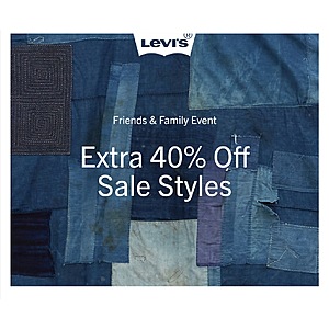 Levi’s Friends and Family Event Extra 40% Off Sale Styles