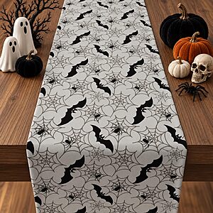 Halloween Party Decorations - Bats Spider Web Table Runner - $3.99
