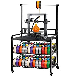VEVOR 3D Printer Filament Storage Rack, 3 Tier Heavy Duty Storage Shelf $31.96 + Free Shipping