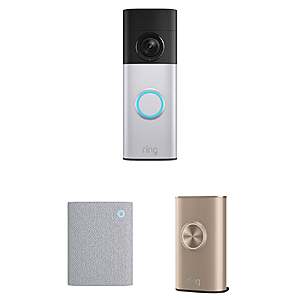 Ring Battery Doorbell Plus (2nd Gen) with Chime (3rd Gen) and Sandstone Faceplate $129.99 Free Shipping Costco.com
