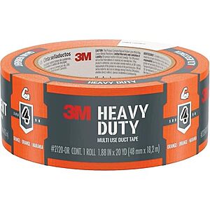 [AC] $4.86 | 3M Heavy Duty Duct Tape Orange 2120-OR, 1.88 in x 20 yd at Amazon