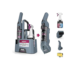 Shark HX105_S&D StainForce Cordless Portable Spot, Stain, & Odor Remover System for Carpets, Area Rugs, Upholstery, Stairs, with Storage Caddy, Accessories, Slate Blue $63.99