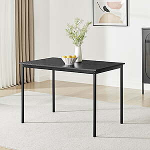 Mainstays Black Indoor Rectangular Dining Table $54 + Free Shipping