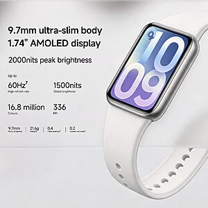 Xiaomi Smart Band 10 Pro AMOLED GPS 21-Day Battery Fitness Tracker Silver $81.99