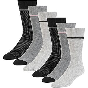 6-Pack Ted Baker Men's Solid Crew Dress Socks (Grey Heather/Black) $6.07 + Free Shipping w/ Prime or on $35+